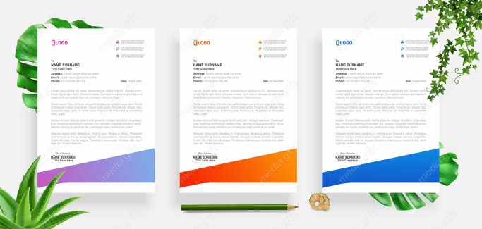 دانلود رایگان وکتور طرح سربرگ و پابرگ اداری شیک و زیبا MV001049