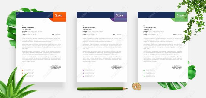 دانلود رایگان وکتور طرح سربرگ و پابرگ اداری شیک و زیبا MV001050