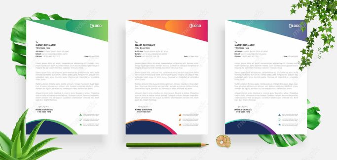 دانلود رایگان وکتور طرح سربرگ و پابرگ اداری شیک و زیبا MV001051