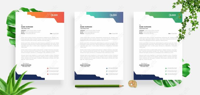 دانلود رایگان وکتور طرح سربرگ و پابرگ اداری شیک و زیبا MV001052