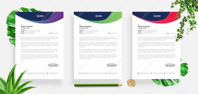 دانلود رایگان وکتور طرح سربرگ و پابرگ اداری شیک و زیبا MV001053