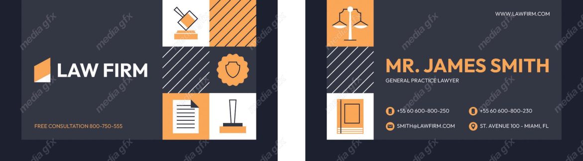 وکتور کارت ویزیت وکیل و وکالت MV001126