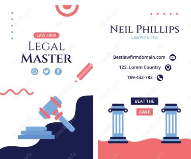 وکتور کارت ویزیت وکیل و وکالت MV001127