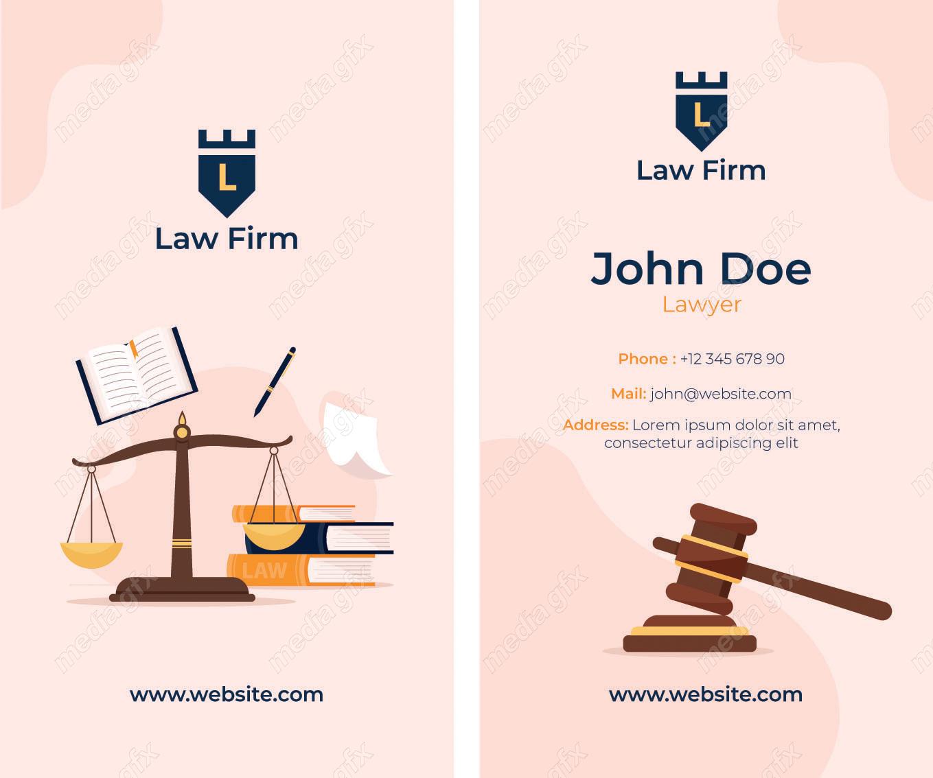 وکتور کارت ویزیت وکیل و وکالت MV001136