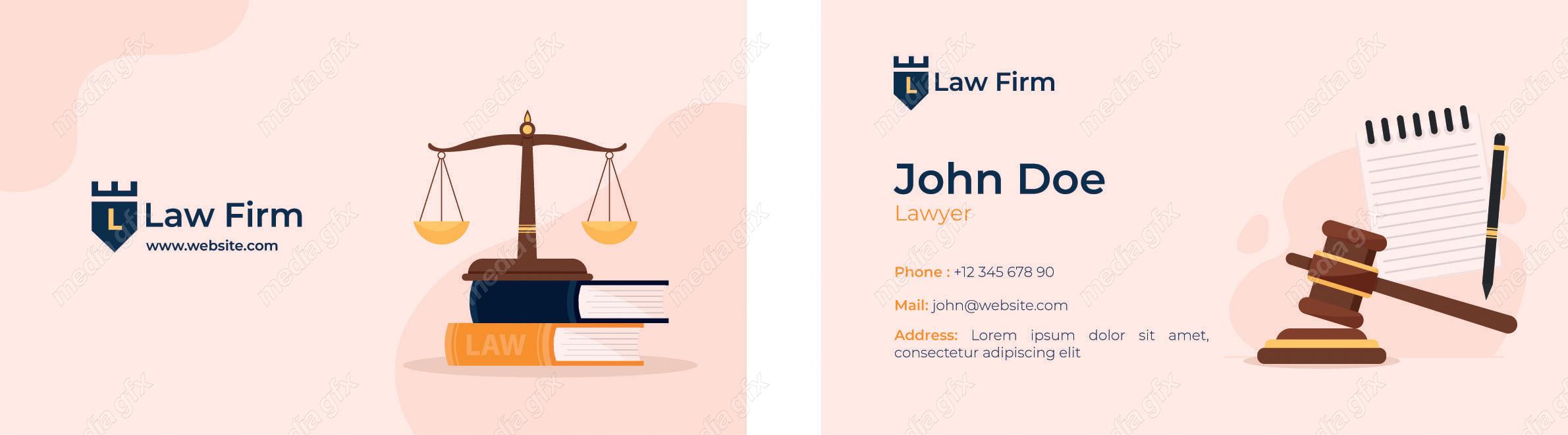 وکتور کارت ویزیت وکیل و وکالت MV001137