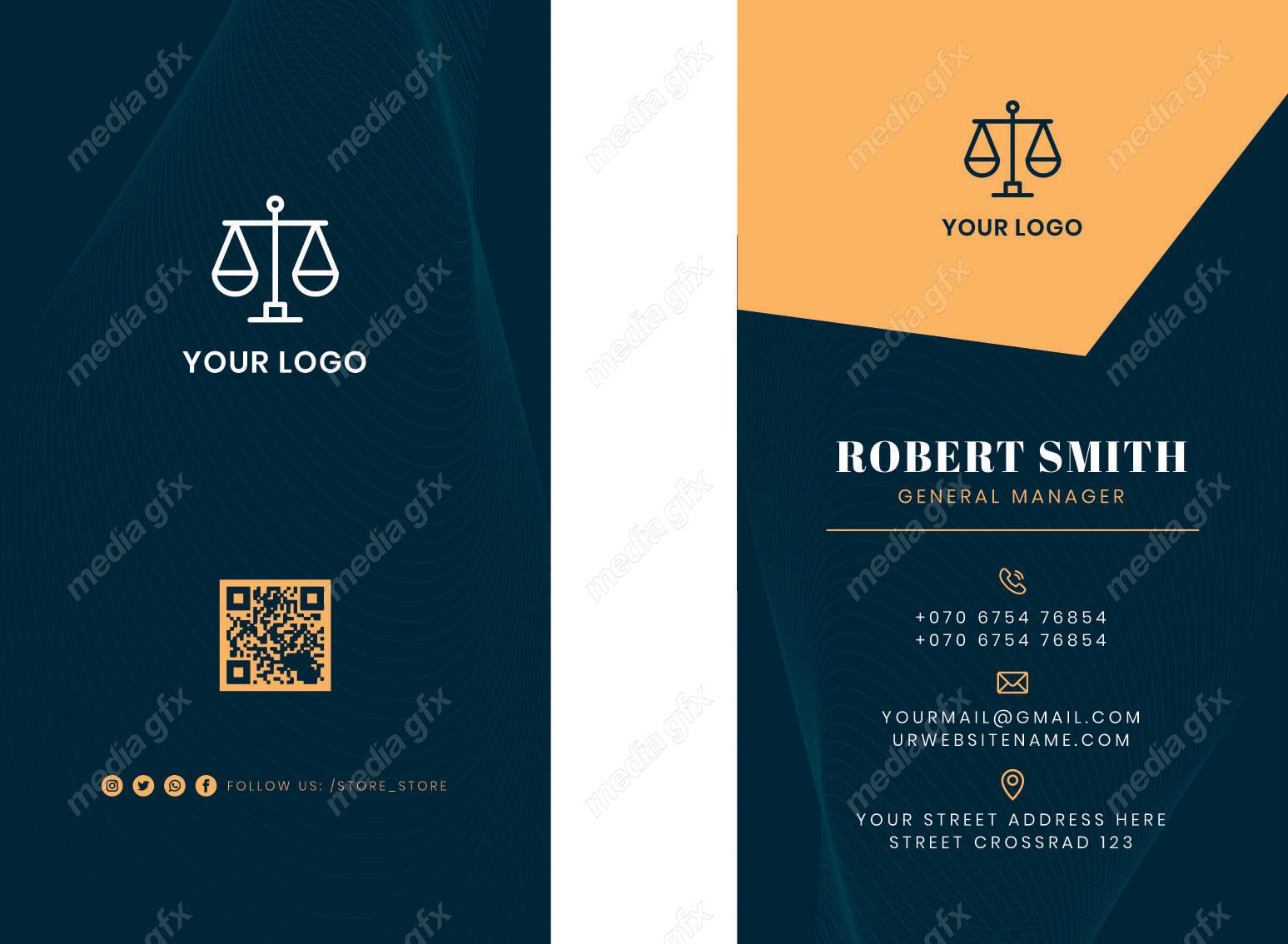 وکتور کارت ویزیت وکیل و وکالت MV001150