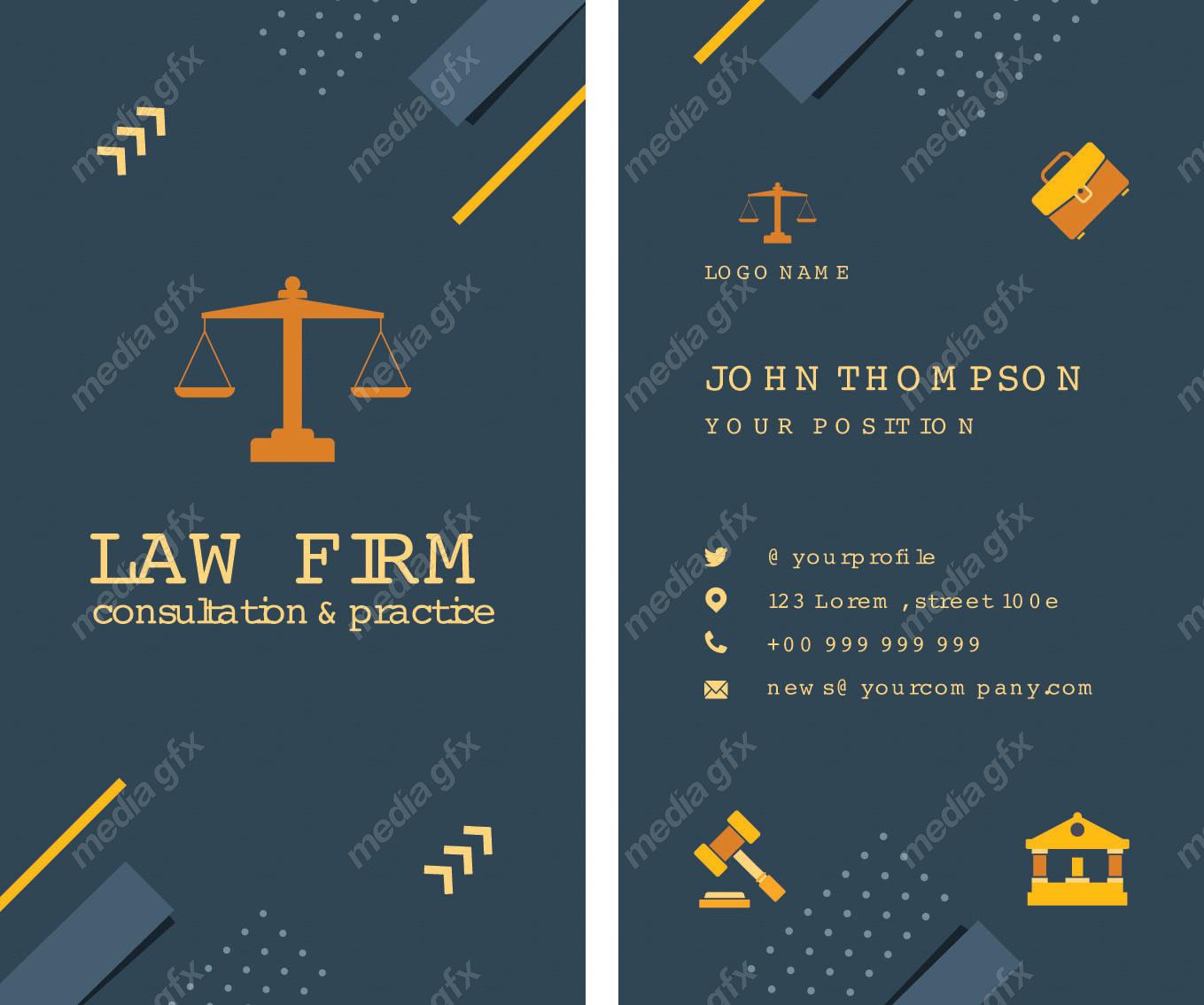 وکتور کارت ویزیت وکیل و وکالت MV001154