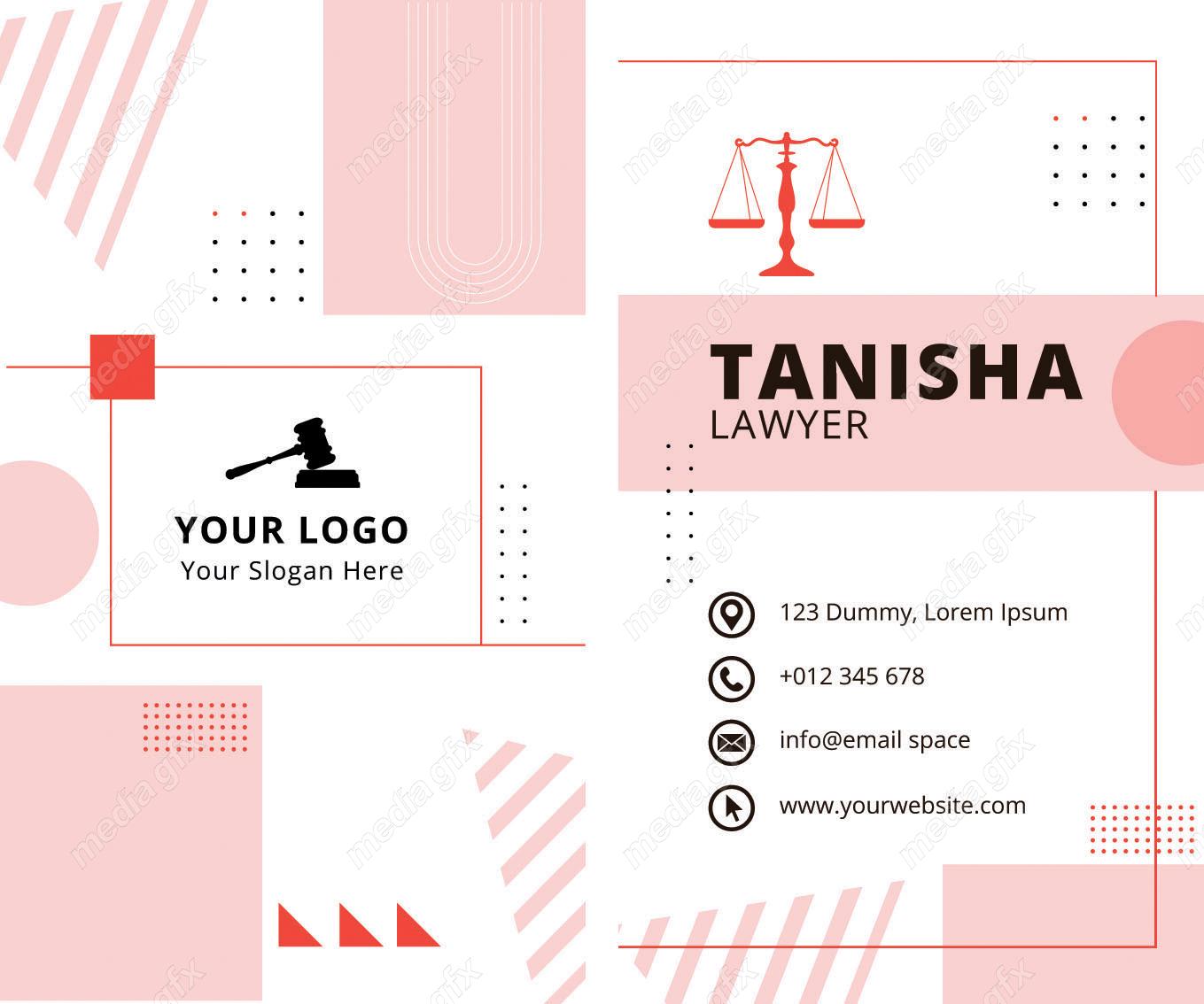 وکتور کارت ویزیت وکیل و وکالت MV001157