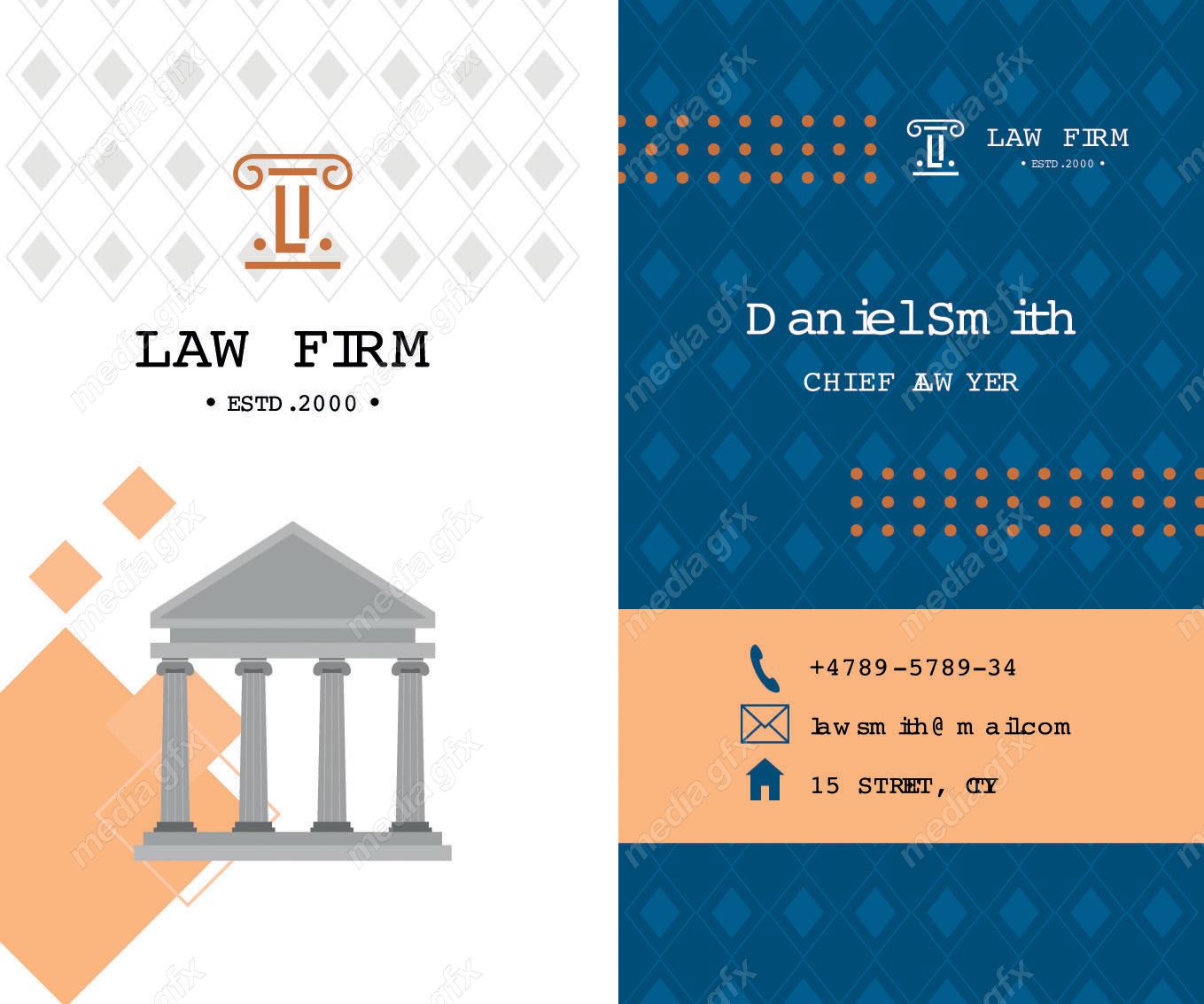 وکتور کارت ویزیت وکیل و وکالت MV001161