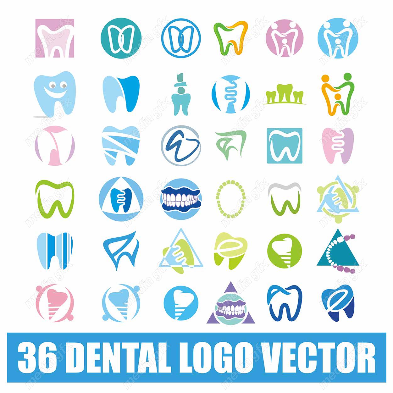 وکتور لوگو و آیکن طرح کلینیک دندانپزشکی MV000500