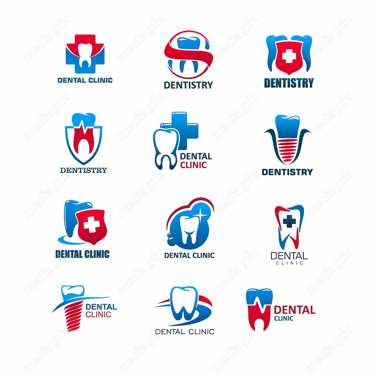 وکتور لوگو و آیکن طرح کلینیک دندانپزشکی MV000502
