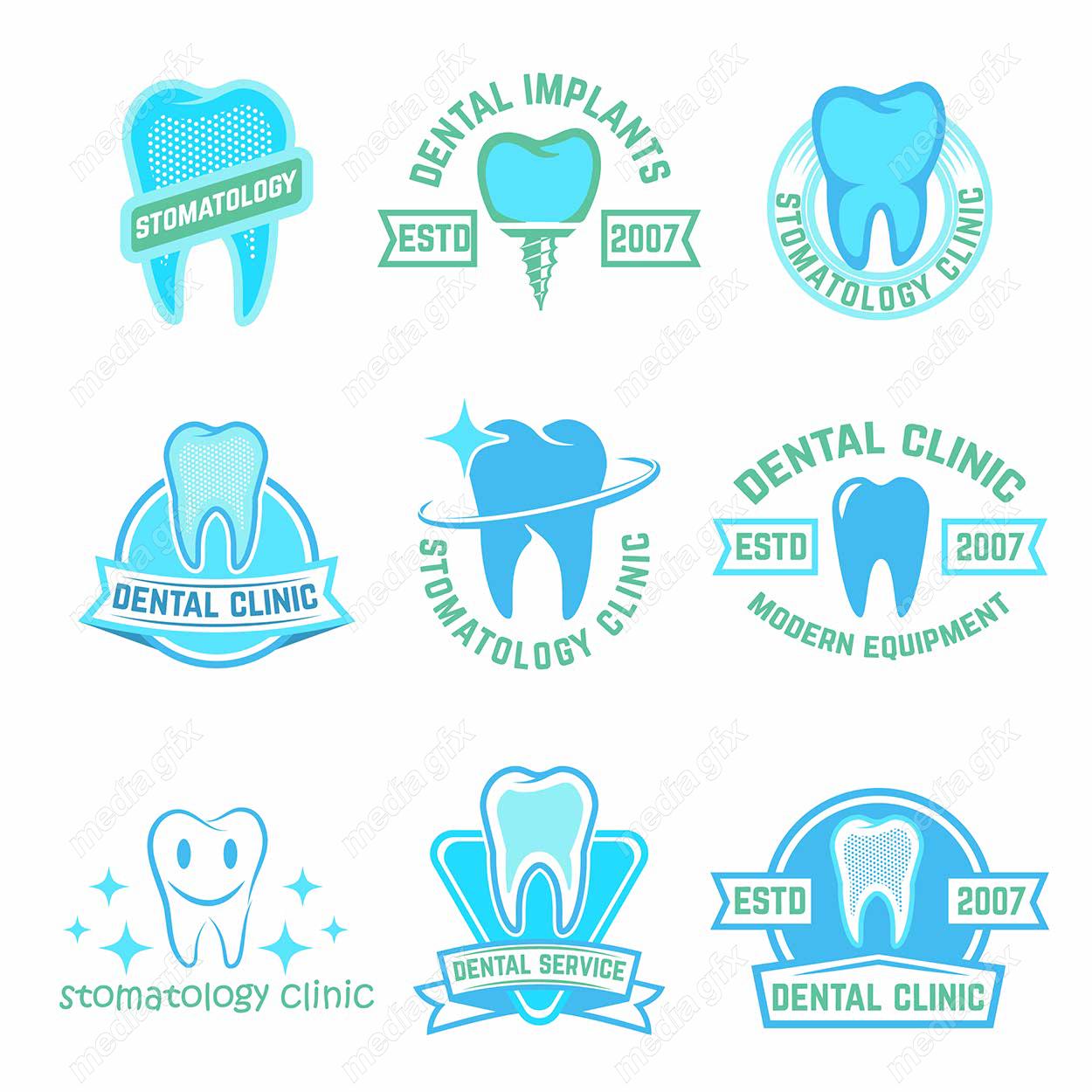 وکتور لوگو و آیکن طرح کلینیک دندانپزشکی MV000509