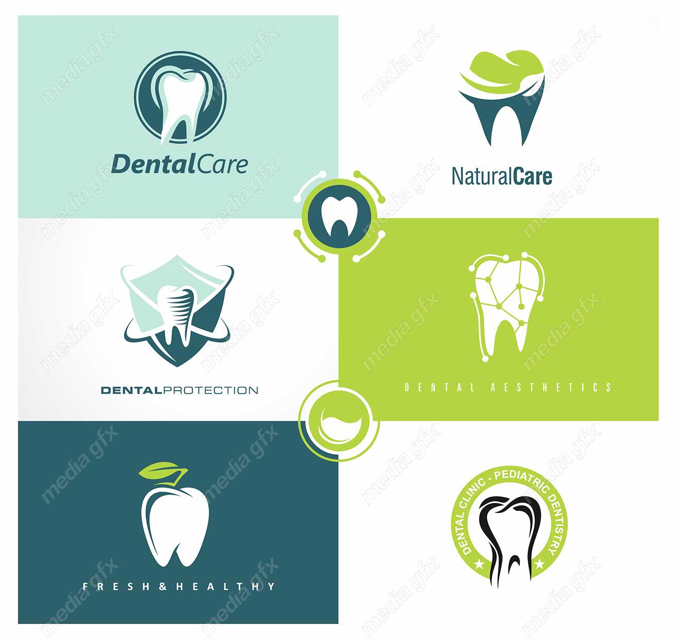 وکتور لوگو و آیکن طرح کلینیک دندانپزشکی MV000511