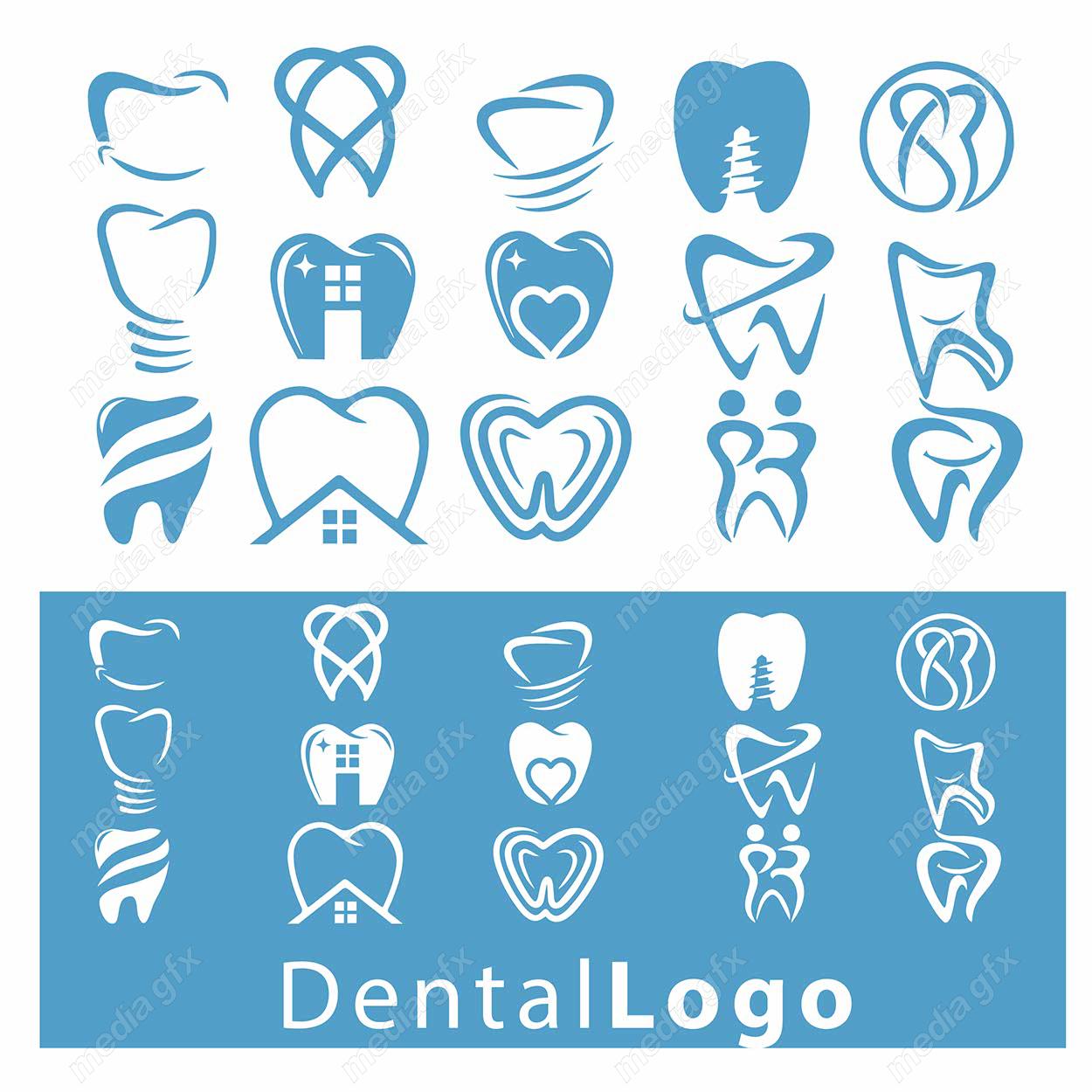 وکتور لوگو و آیکن طرح کلینیک دندانپزشکی MV000512