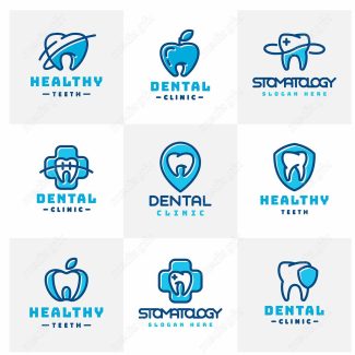 وکتور لوگو و آیکن طرح کلینیک دندانپزشکی MV000518