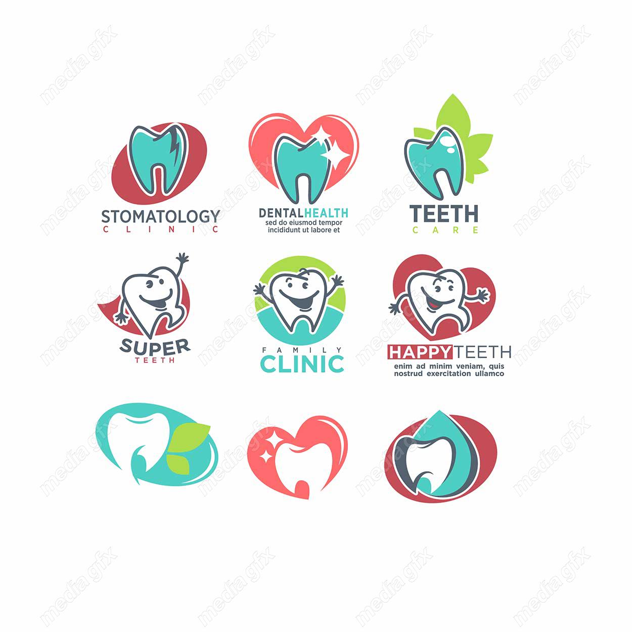 وکتور لوگو و آیکن طرح کلینیک دندانپزشکی MV000519