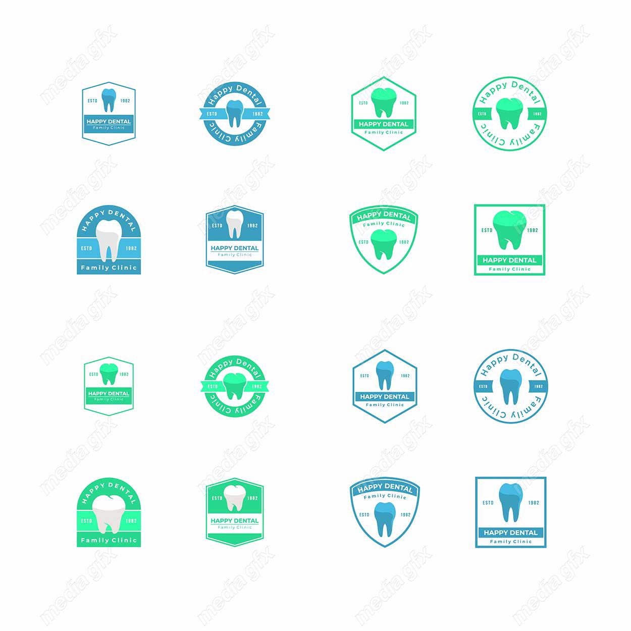 وکتور لوگو و آیکن طرح کلینیک دندانپزشکی MV000522