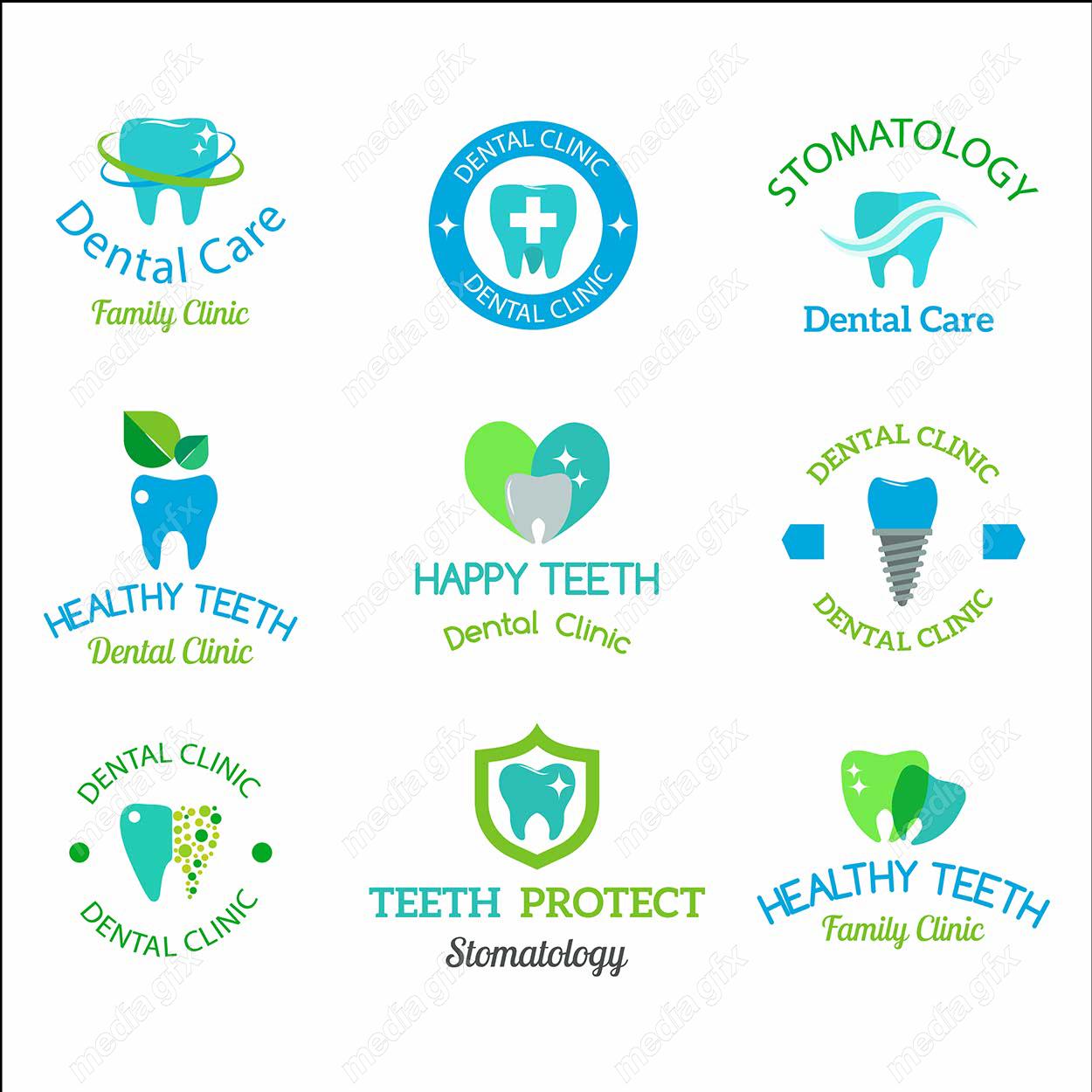 وکتور لوگو و آیکن طرح کلینیک دندانپزشکی MV000523