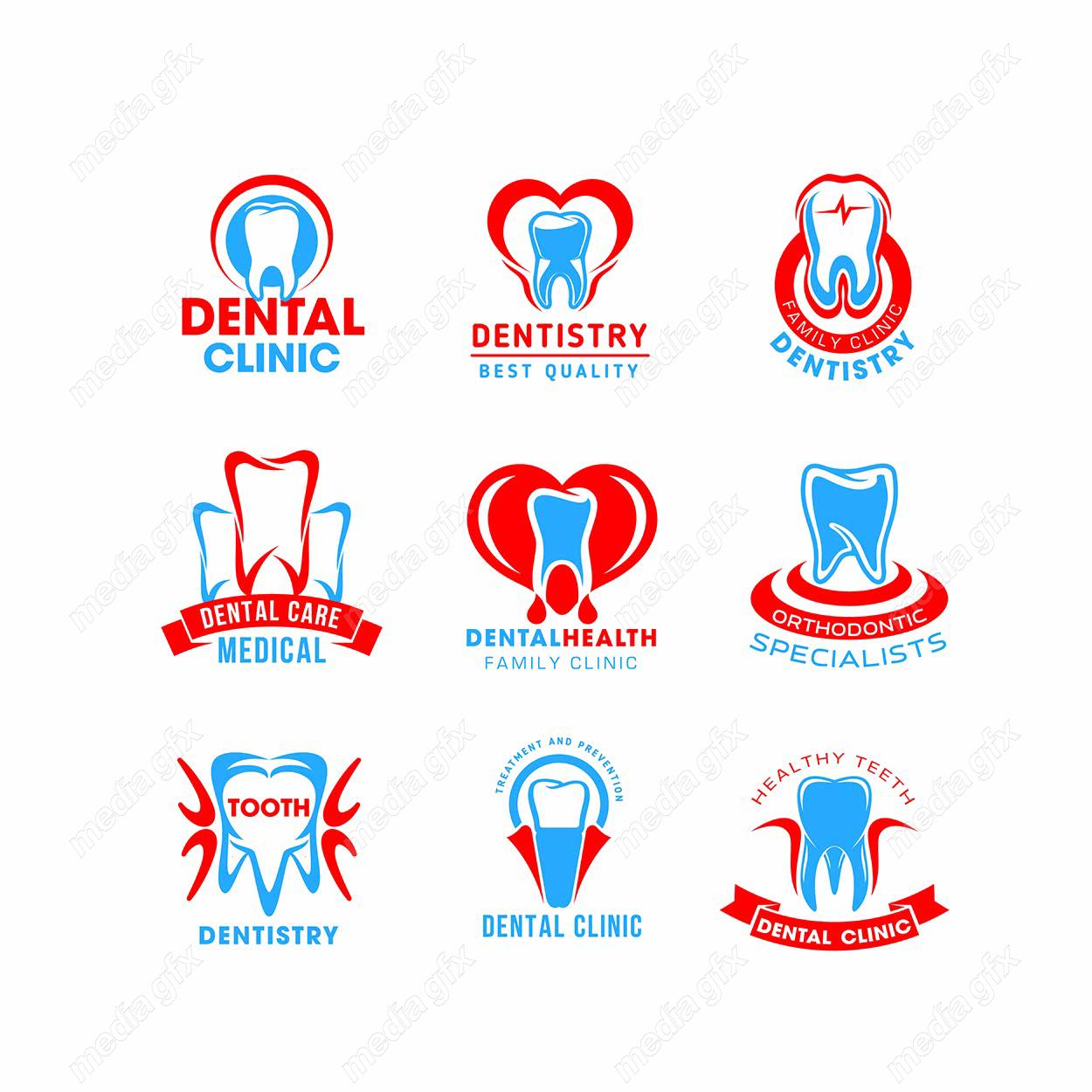 وکتور لوگو و آیکن طرح کلینیک دندانپزشکی MV000525