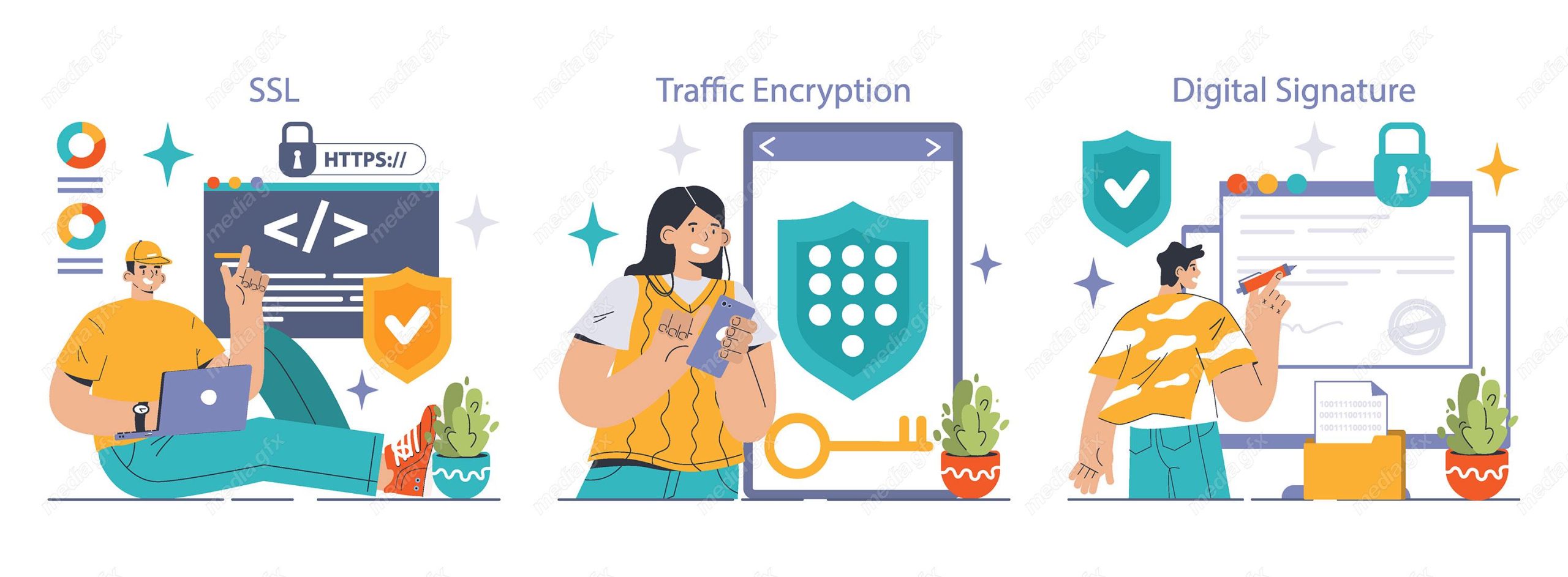 دانلود وکتور کاراکتر با موضوع کدگذاری و امنیت اطلاعات مجازی MV000536