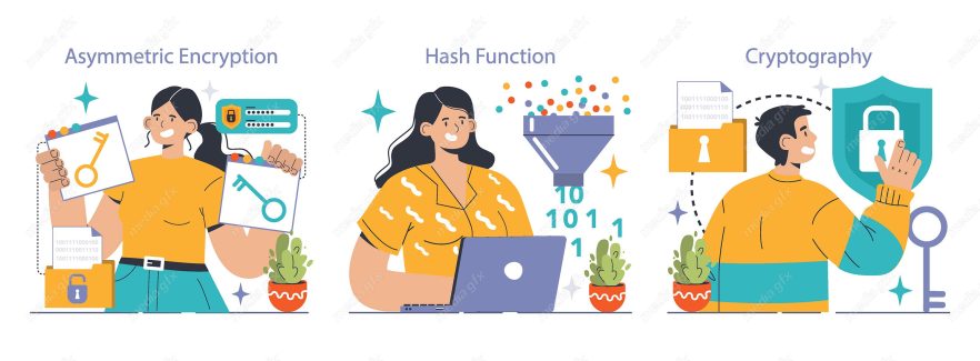 دانلود وکتور کاراکتر با موضوع کدگذاری و امنیت اطلاعات مجازی MV000537