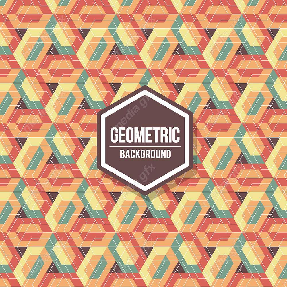 وکتور پس زمینه پترن انتزاعی اشکال هندسی رنگارنگ MV001179