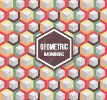 وکتور پس زمینه پترن انتزاعی اشکال هندسی رنگارنگ MV001181