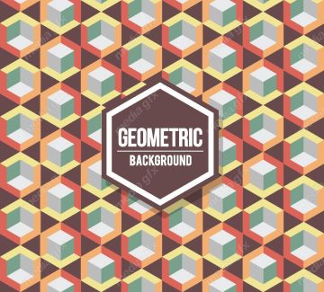 وکتور پس زمینه پترن انتزاعی اشکال هندسی رنگارنگ MV001182