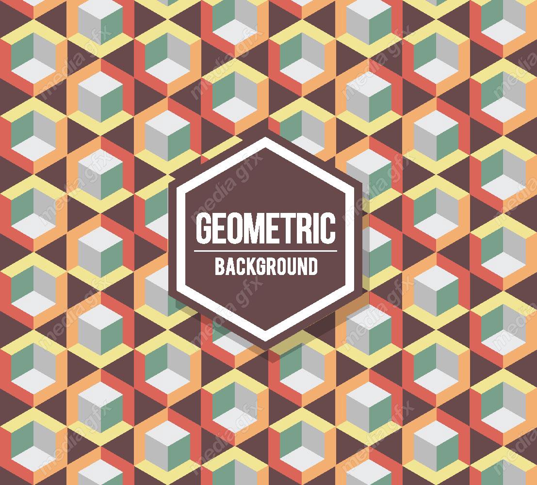 وکتور پس زمینه پترن انتزاعی اشکال هندسی رنگارنگ MV001182