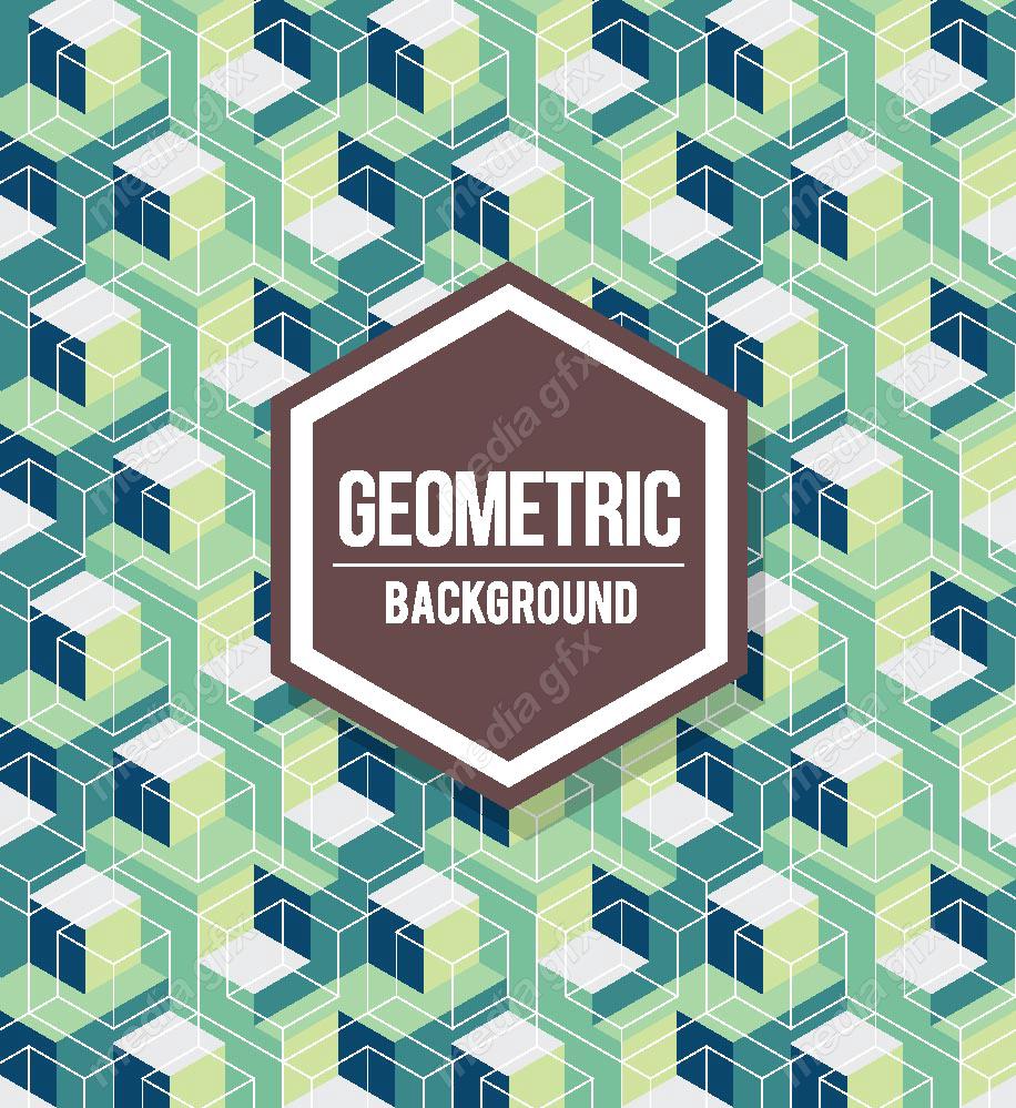 وکتور پس زمینه پترن انتزاعی اشکال هندسی رنگارنگ MV001185