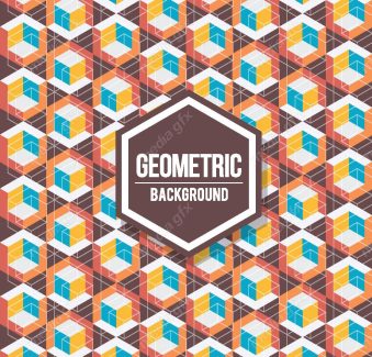 وکتور پس زمینه پترن انتزاعی اشکال هندسی رنگارنگ MV001186