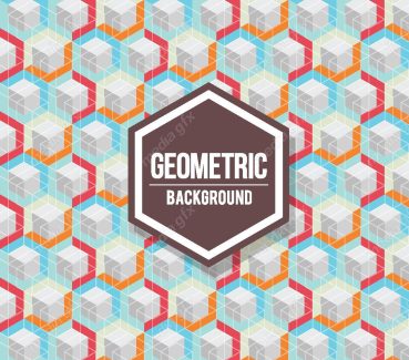 وکتور پس زمینه پترن انتزاعی اشکال هندسی رنگارنگ MV001187