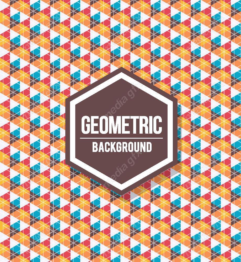 وکتور پس زمینه پترن انتزاعی اشکال هندسی رنگارنگ MV001188