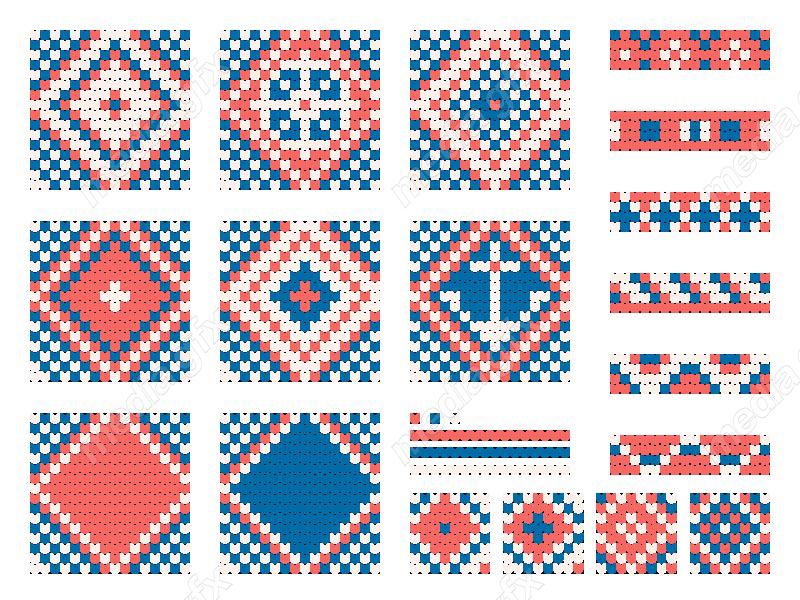 وکتور پترن طرح پارچه بافتنی کریسمس و ژاکت MV001196