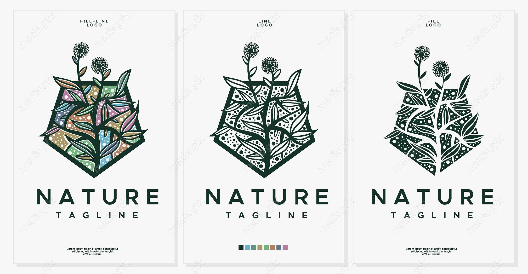 لوگوی طبیعت و محصولات طبیعی و ارگانیک MV001473