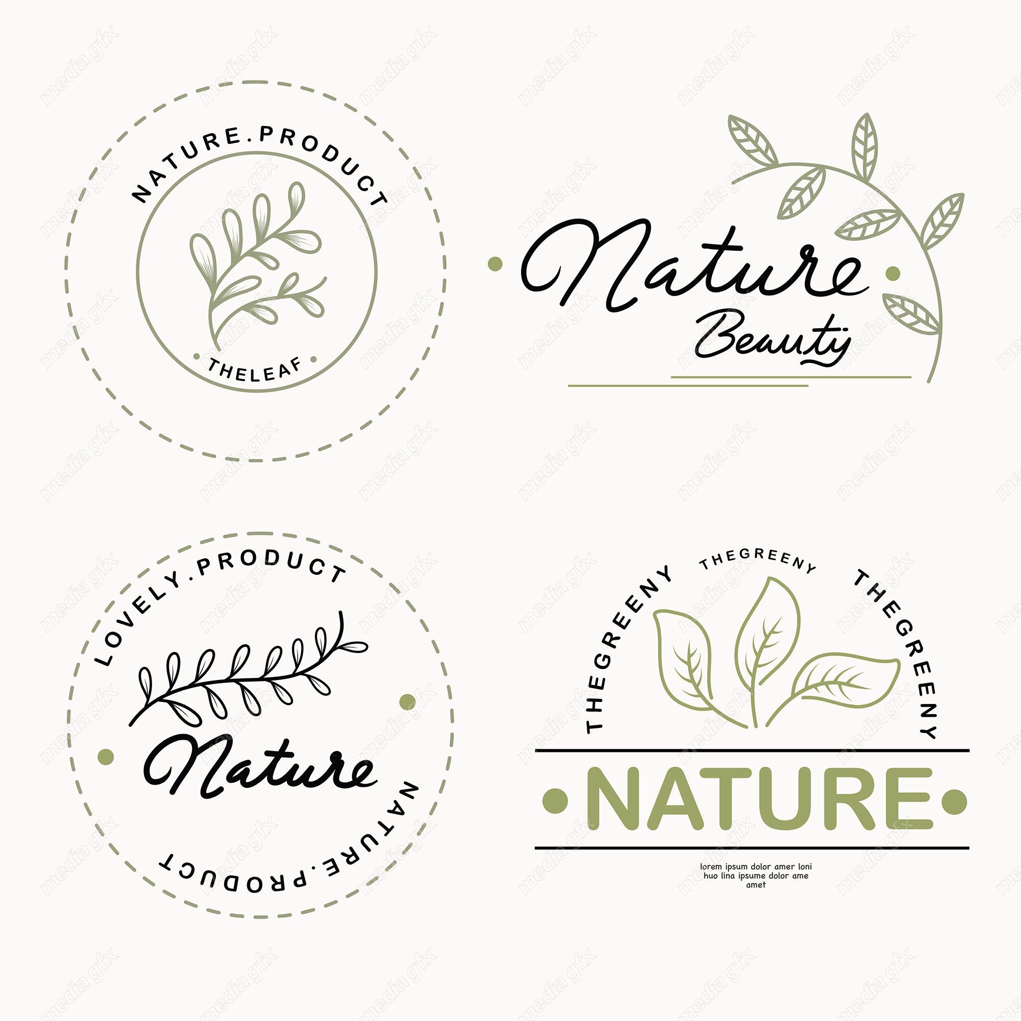 لوگوی طبیعت و محصولات طبیعی و ارگانیک MV001504