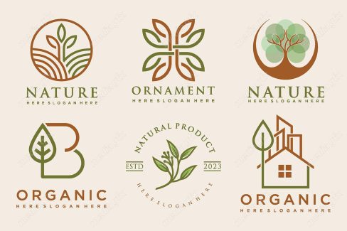 لوگوی طبیعت و محصولات طبیعی و ارگانیک MV001518