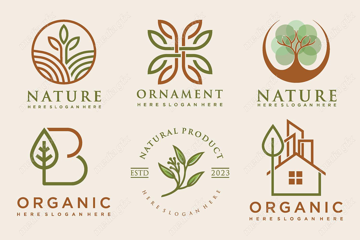 لوگوی طبیعت و محصولات طبیعی و ارگانیک MV001518