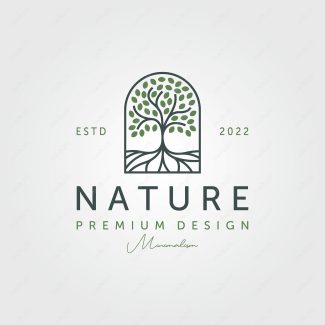 لوگوی طبیعت و محصولات طبیعی و ارگانیک MV001519