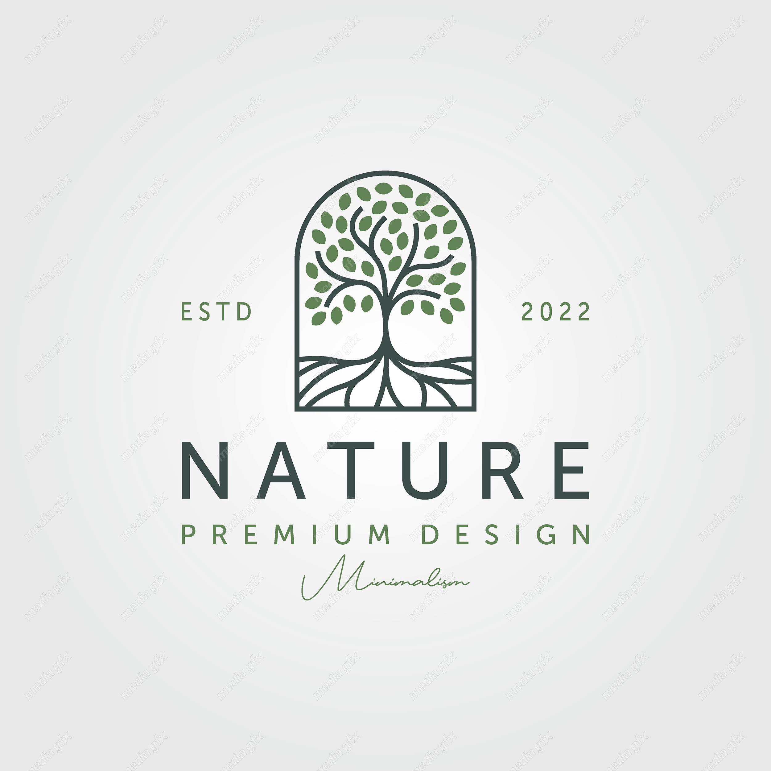 لوگوی طبیعت و محصولات طبیعی و ارگانیک MV001519