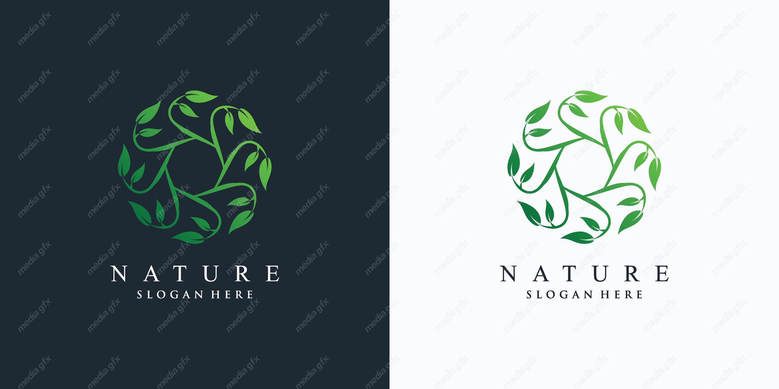 لوگوی طبیعت و محصولات طبیعی و ارگانیک MV001533