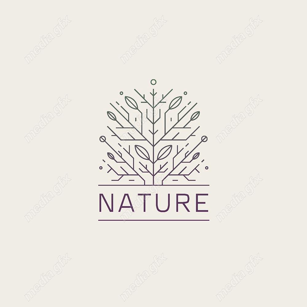 لوگوی طبیعت و محصولات طبیعی و ارگانیک MV001537