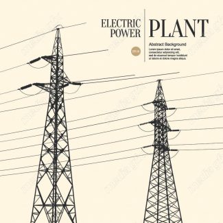 وکتور دکل برق فشار قوی و نیرو گاه برق و توربین MV001542