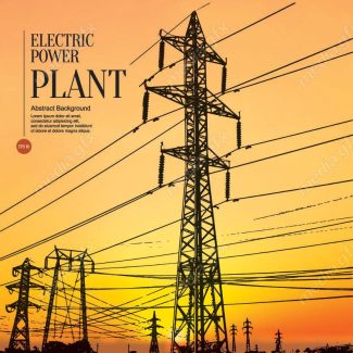 وکتور دکل برق فشار قوی و نیرو گاه برق و توربین MV001554