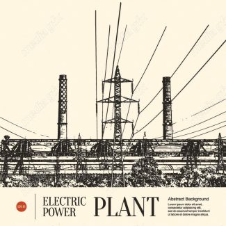وکتور دکل برق فشار قوی و نیرو گاه برق و توربین MV001556