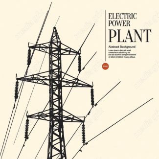 وکتور دکل برق فشار قوی و نیرو گاه برق و توربین MV001558