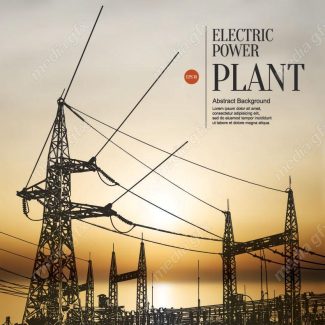 وکتور دکل برق فشار قوی و نیرو گاه برق و توربین MV001564