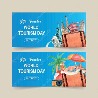 وکتور بنر آژانس مسافرتی ، توریستی، گردشگری و جهانگردی MV001569