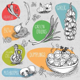 وکتور سبزیجات و صیفی جات MV001583