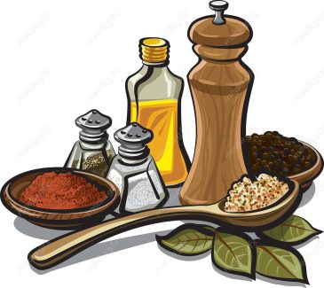 وکتور ادویه جات- فلفل، دارچین، نمک و…  MV001586